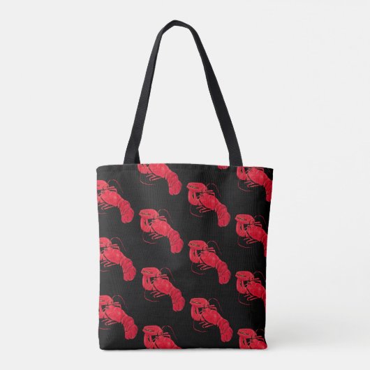 Lobster on Black Background by Marsden Hartley Tote Bag (Achterkant)