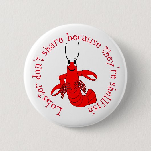 Lobster-ontwerp Ronde Button 5,7 Cm (Voorkant)