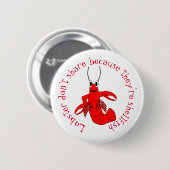 Lobster-ontwerp Ronde Button 5,7 Cm (Voorkant /achterkant)