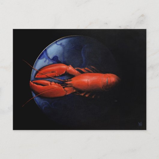 Lobster op Bord Tiffany Briefkaart (Voorkant)