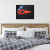Lobster op Bord Tiffany Canvas Afdruk (Insitu (Slaapkamer))