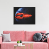 Lobster op Bord Tiffany Canvas Afdruk (Insitu (Woonkamer))