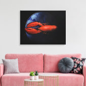 Lobster op Bord Tiffany Canvas Afdruk (Insitu (Woonkamer))