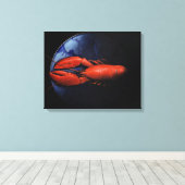 Lobster op Bord Tiffany Canvas Afdruk (Insitu (Houten vloer))