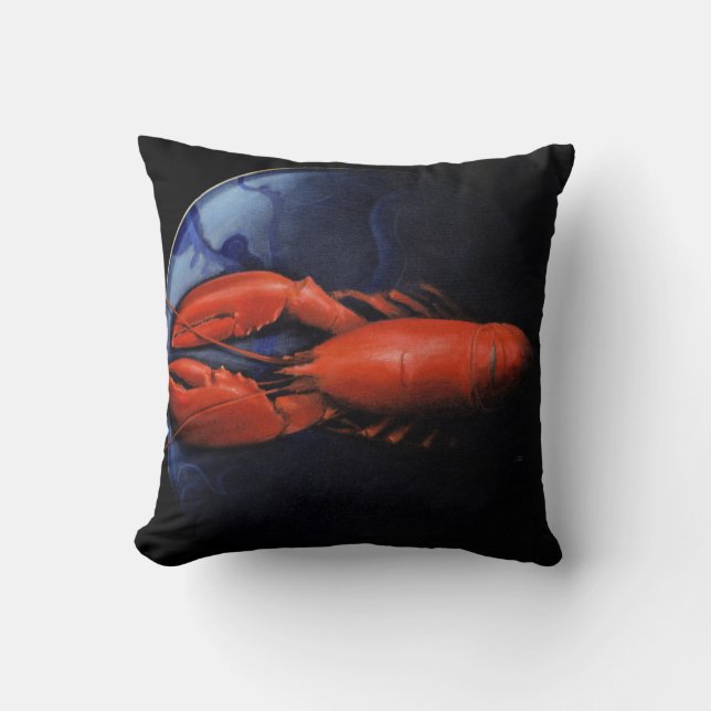 Lobster op Bord Tiffany Kussen (Voorkant)