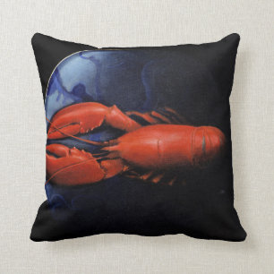 Lobster op Bord Tiffany Kussen