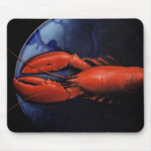Lobster op Bord Tiffany Muismat (Voorkant)