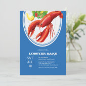 Lobster op een Bord Kaart (Staand voorkant)