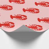 Lobster op roze cadeaupapier (Hoek)