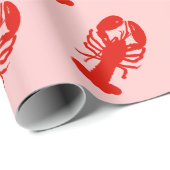 Lobster op roze cadeaupapier (Rol Hoek)