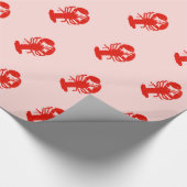 Lobster op roze cadeaupapier (Hoek)