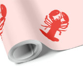 Lobster op roze cadeaupapier (Rol Hoek)