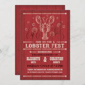 Lobster op uitnodiging van Red Barn Wood (Voorkant / Achterkant)