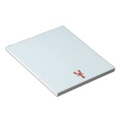 Lobster Painting Nautical Blue Stripe Preppy Notitieblok (Schuin)