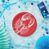 Lobster Papieren Bordje (Feest)