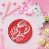 Lobster Papieren Bordje (Feest)