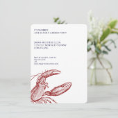 Lobster-partij Kaart (Staand voorkant)