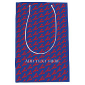 Lobster Party Red Blue Preppy Designer Fun Medium Cadeauzakje (Voorkant)