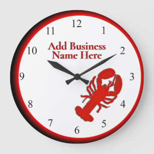 Lobster Personal Business Clock Black-nummers Grote Klok
