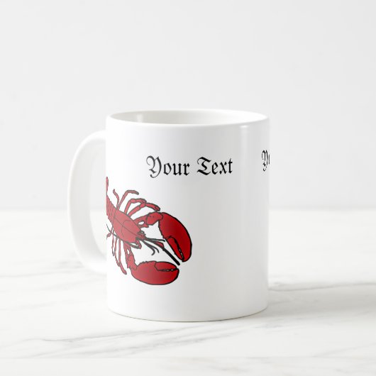 Lobster Personalized Mug Koffiemok (Voorkant links)