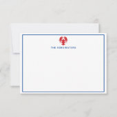 Lobster persoonlijke notitiekaarten (Voorkant)