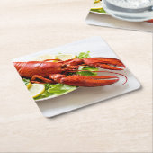 Lobster Photo Kartonnen Onderzetters (Schuin)