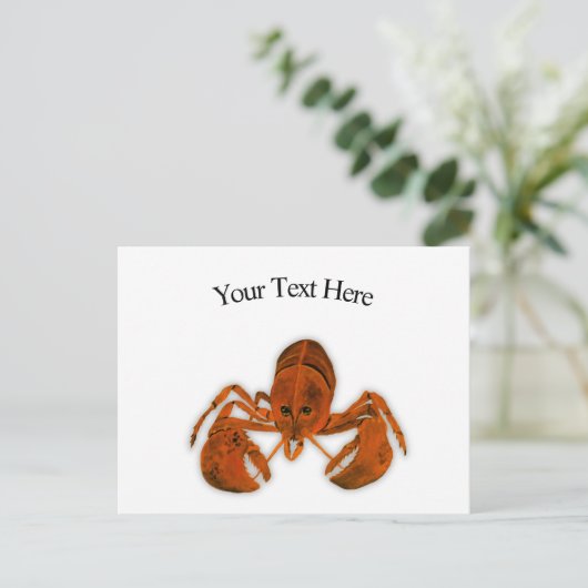 Lobster Postcard Briefkaart (Staand voorkant)