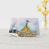 Lobster pot tree in Plymouth MA Kaart (Gele Bloem)