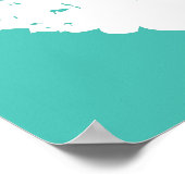 Lobster Print Distress Blauwgroen blauw zeeoppervl (Hoek)