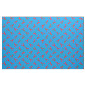 Lobster Print Fabric Blue Stof (Fat Quarter)