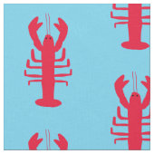 Lobster Print Fabric Stof (Close Up)