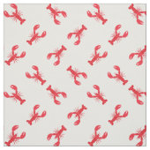 Lobster Print Fabric White Stof (Swatch)