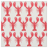 Lobster Print Fabric White Stof (Swatch)