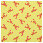 Lobster Print Fabric Yellow Stof (Swatch)