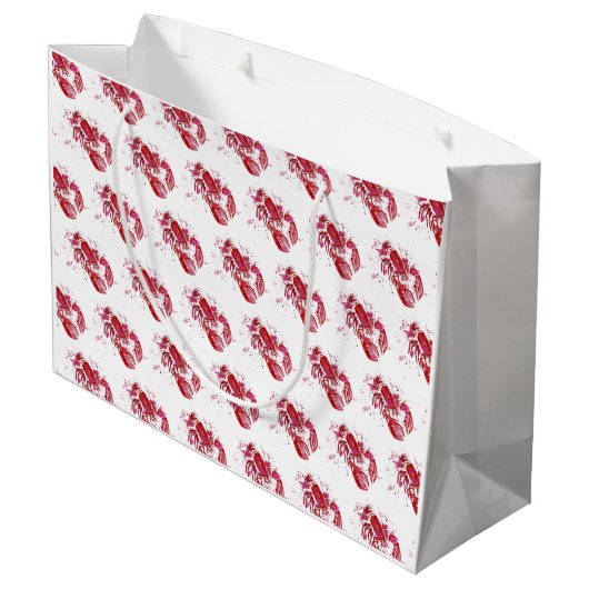 Lobster Print Groot Cadeauzakje (Achterkant Gekanteld)