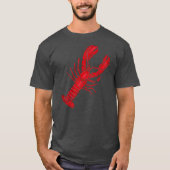  Lobster Print Lobster in het rood voor mannen T-shirt (Voorkant)