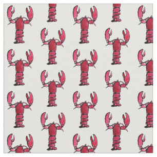 Lobster Print Stof