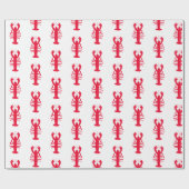 Lobster Print Wrapping Paper Cadeaupapier (Vlak)