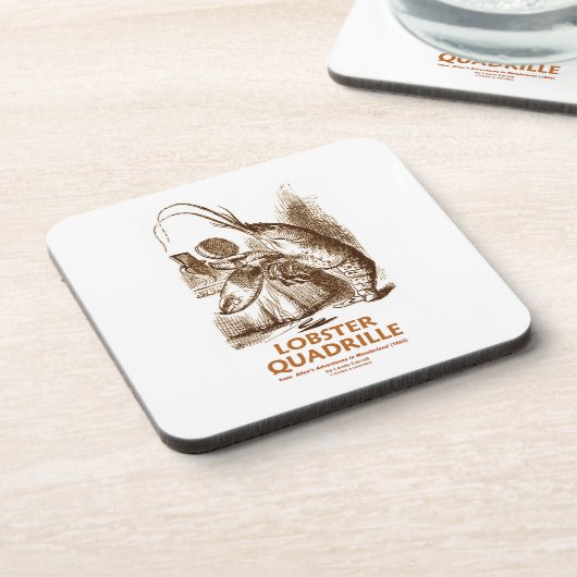 Lobster Quadrille (Humor van de Penseelspiegel van Drankjes Onderzetter (Linkerzijde)