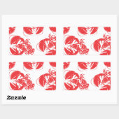 lobster rechthoekige sticker (Vel)