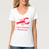 Lobster Red Jojo's (naam) restaurant voor zeevruch T-shirt (Voorkant)