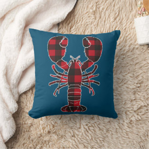 Lobster Red Pset Buffalo Matching Pajama Family Kussen