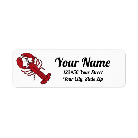 Lobster Return Adres Label (Voorkant)
