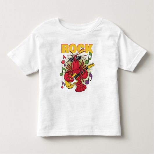  Lobster Rocker op gitaar Kinder Shirts (Voorkant)