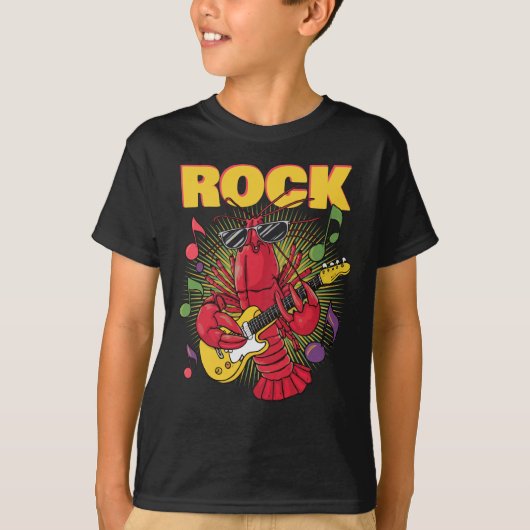  Lobster Rocker op gitaar T-shirt (Voorkant)
