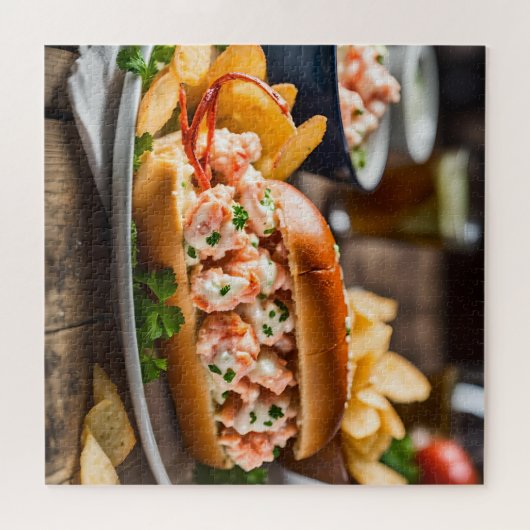 Lobster Roll And Potato Chips Legpuzzel (Horizontaal)