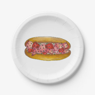 Lobster Roll Sandwich Portland Maine Foodie Borden Papieren Bordje