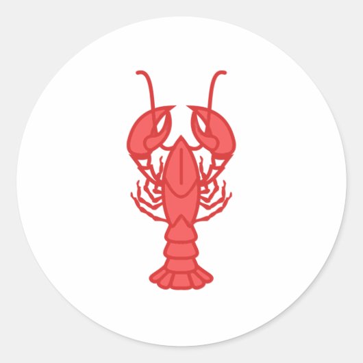 Lobster Ronde Sticker (Voorkant)
