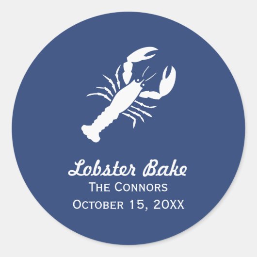 Lobster Ronde Sticker (Voorkant)