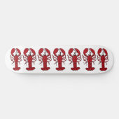 Lobster rood wit Aangepast Schaats breed Persoonlijk Skateboard (Horizontaal)